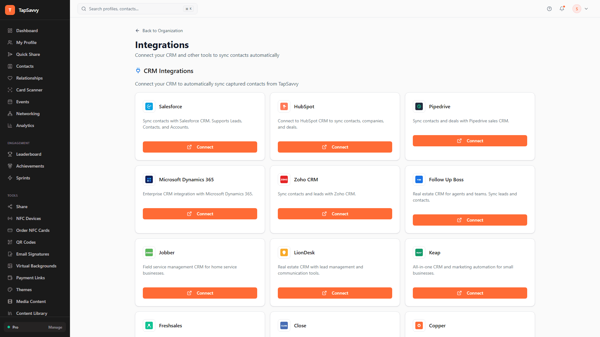 TapSavvy HRIS integration flow showing employee provisioning from HR systems